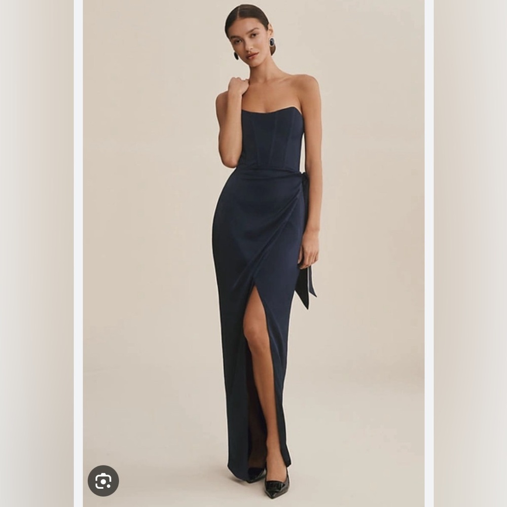 V. Chapman Navy Blue Maxi Dress